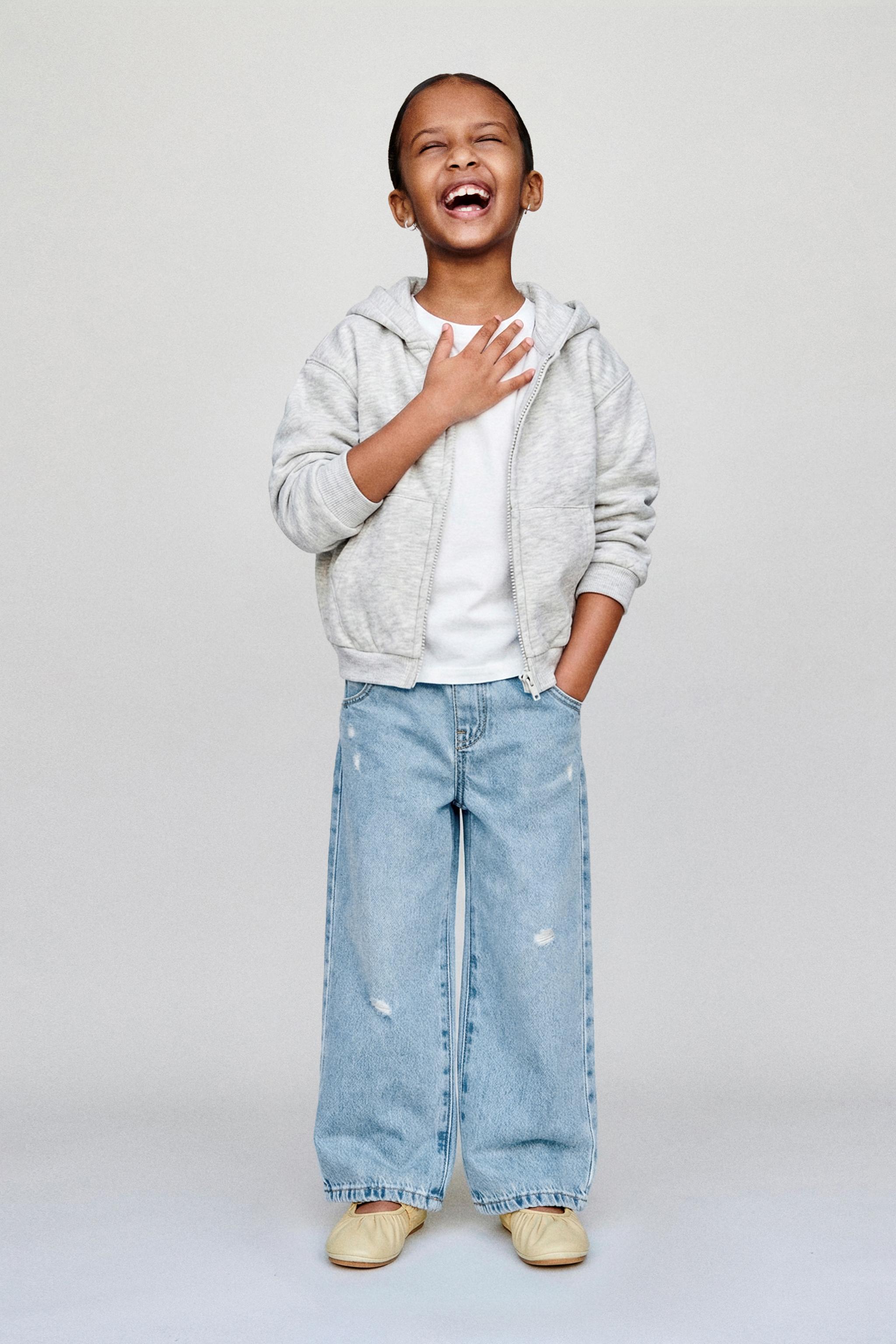 JEAN WIDE LEG À DÉCHIRURES